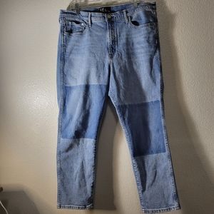 Gap High Rise Vintage Slim Block Patch Jeans